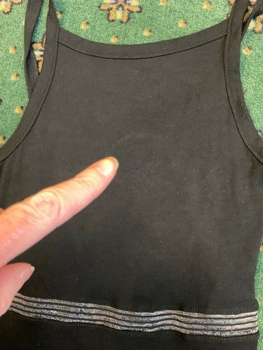 GARAGE Black Mini Tank Dress Size S/P Women's or Juniors Sheer Waist Sleeveless - Picture 8 of 8