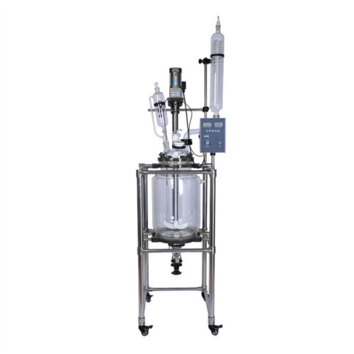 Lab 30L Dual Jacketed Glass Chemical Stirred Reactor for Synthetic Reaction Unit - Picture 2 of 12