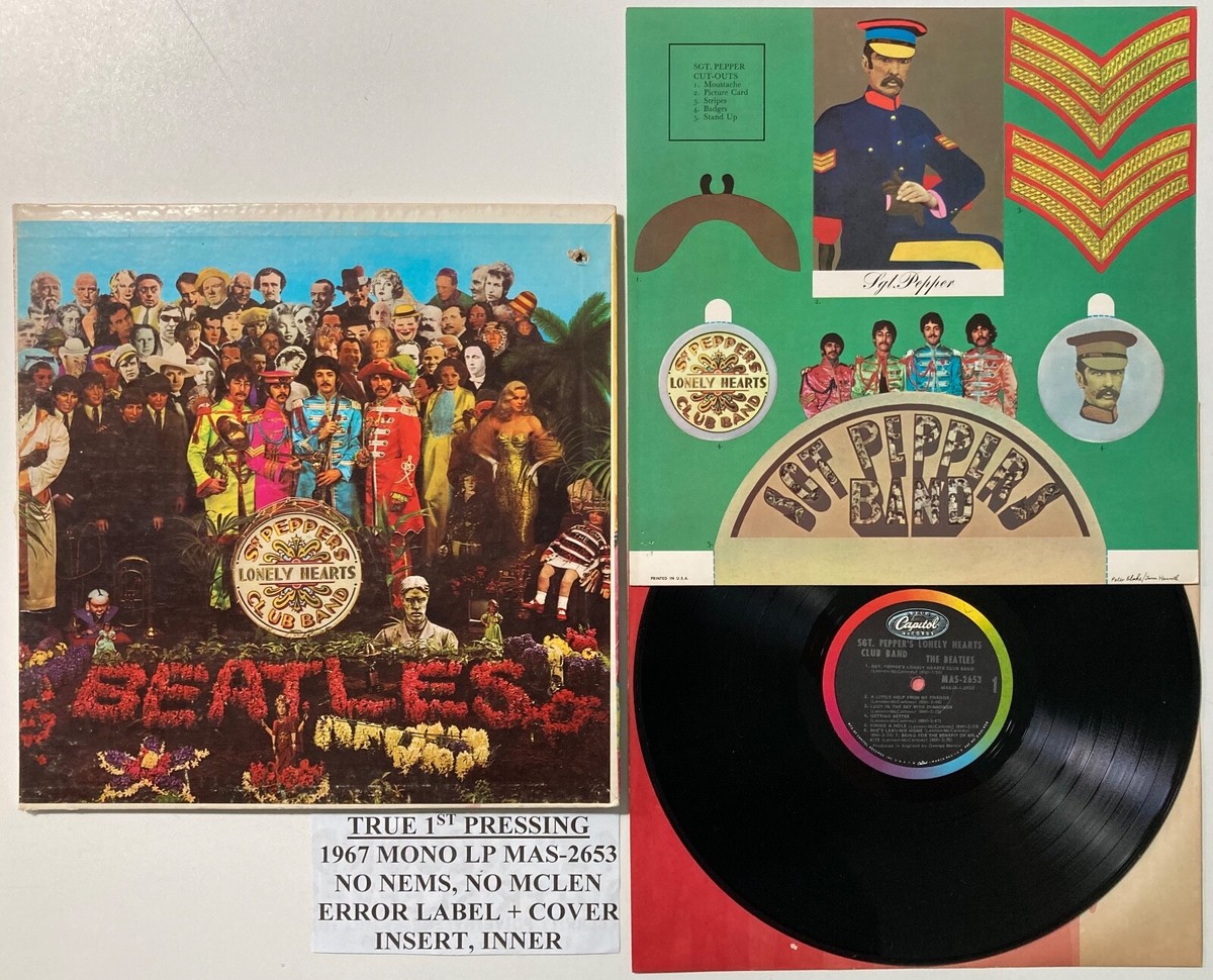 BEATLES SGT PEPPERS LHCB TRUE 1ST MONO~LWR LEFT NEMS~ERROR