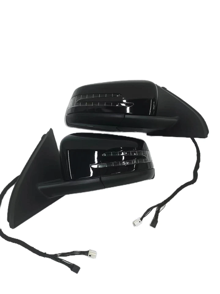 W176 Car Side Door Mirror Pair for Mercedes Benz A Class A180 A200 A250  Black — 第 2/4 张图片
