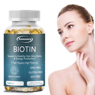 Biotin-Kapseln 10.000mcg   Unterstützen Die Gesundheit Von Haar, Haut Und Nägeln