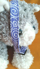 Fabric Cat Collar - Periwinkle Blues With White Swirls... Soothing