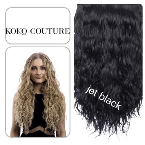 Hair Extension Beach Wave Natural Curly Wavy Thick 3 Weft Clipped Koko Couture - Picture 40 of 53