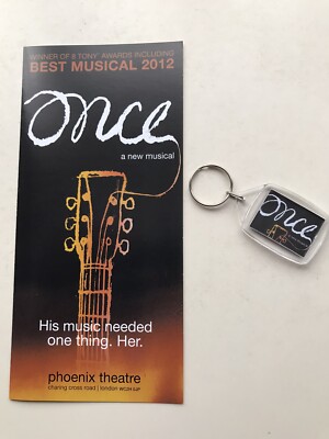 Flyer ONCE The Musical plus Schlüsselanhänger/Anhänger LONDON