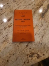 Pocketbook of Laws of Contract Bridge 1943. Softcover Vango Philadelphia pub.