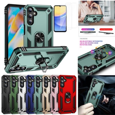 Ring Stand Phone Case Screen For Samsung Galaxy A05 A15 A14 A35 A55 A03s A13 A32