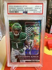 Donruss Optic Ahmad Sauce Gardner rookie grindiron kings Black Pandora 16/25