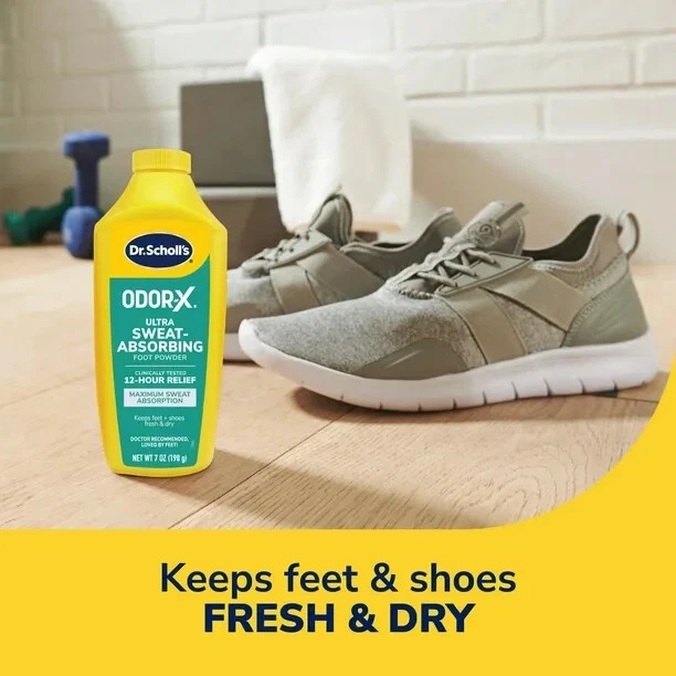 Paquete de 3 - Polvo para pies Dr. Scholl’s Odor-x, sin perfume cada 7 oz Foto 4 de 4