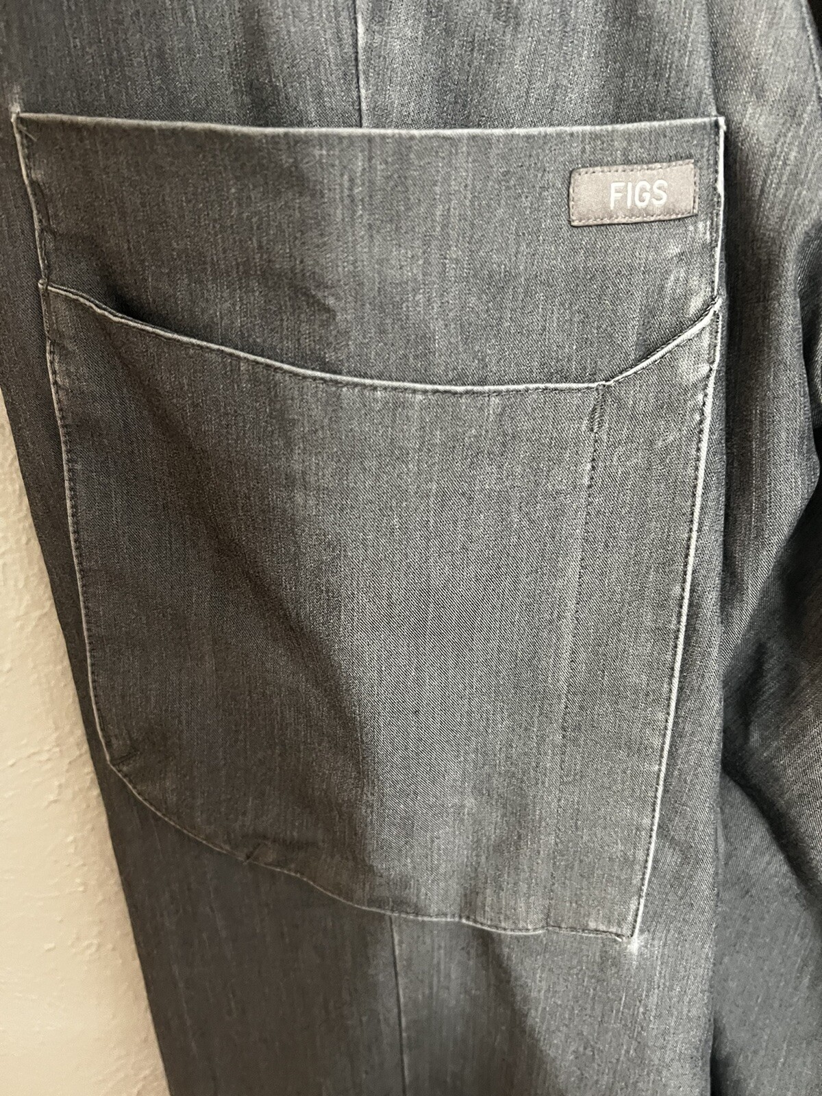 Figs Technical Collection Scrub Pants Women’s XL Gray Elastic Tie Waist