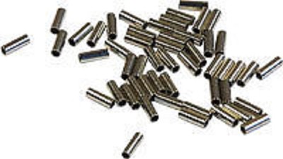 NICKELSILBER 500 x SPURCRIMPS 8mm LANG x O,80mm BOHRUNG - HECHT / MEERESANGELN