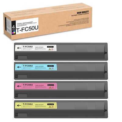 T-FC50U Toner Cartridge Set CMYK For E-Studio 2555C 3555C 3055C 5055C  (4 Pack）