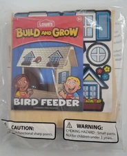 Bird Feeder Lowe's Build and Grow Wood Toy Set Kit Kids DIY Outdoor Decor NEW