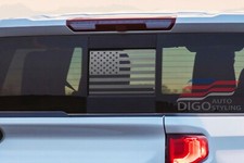 2019-2026 Chevy Silverado Sierra Back Middle Window American Flag Decal Sticker