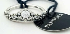 PANDORA Fairy Tale Tiara Wishbone RING .925 STERLING SILVER - New with Tag