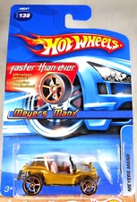 2005 Hot Wheels Faster Than Ever Mainline/Collector #139 MEYERS MANX Gold w/FTE