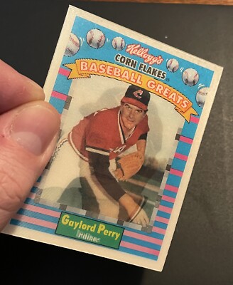 ジャック製菓　野球プレート　昭和 1991 Kellogg's Corn Flakes Baseball Greats Gaylord Perry 1 Of 15