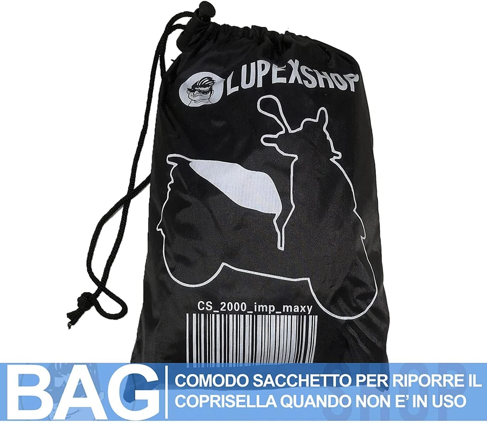 TELO COPRI SELLA MOTO SCOOTER UNIVERSALE IMPERMEABILE VARIE MISURE - Imagen 4 de 4
