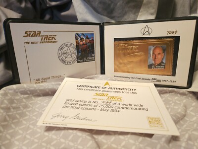 Star Trek The Next Generation Gold Stamp Commemorating Final Episode 1987-1994
