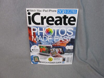 iCREATE PHOTOS MADE EASY 2015 NEWSTAND MAGAZINE NEW