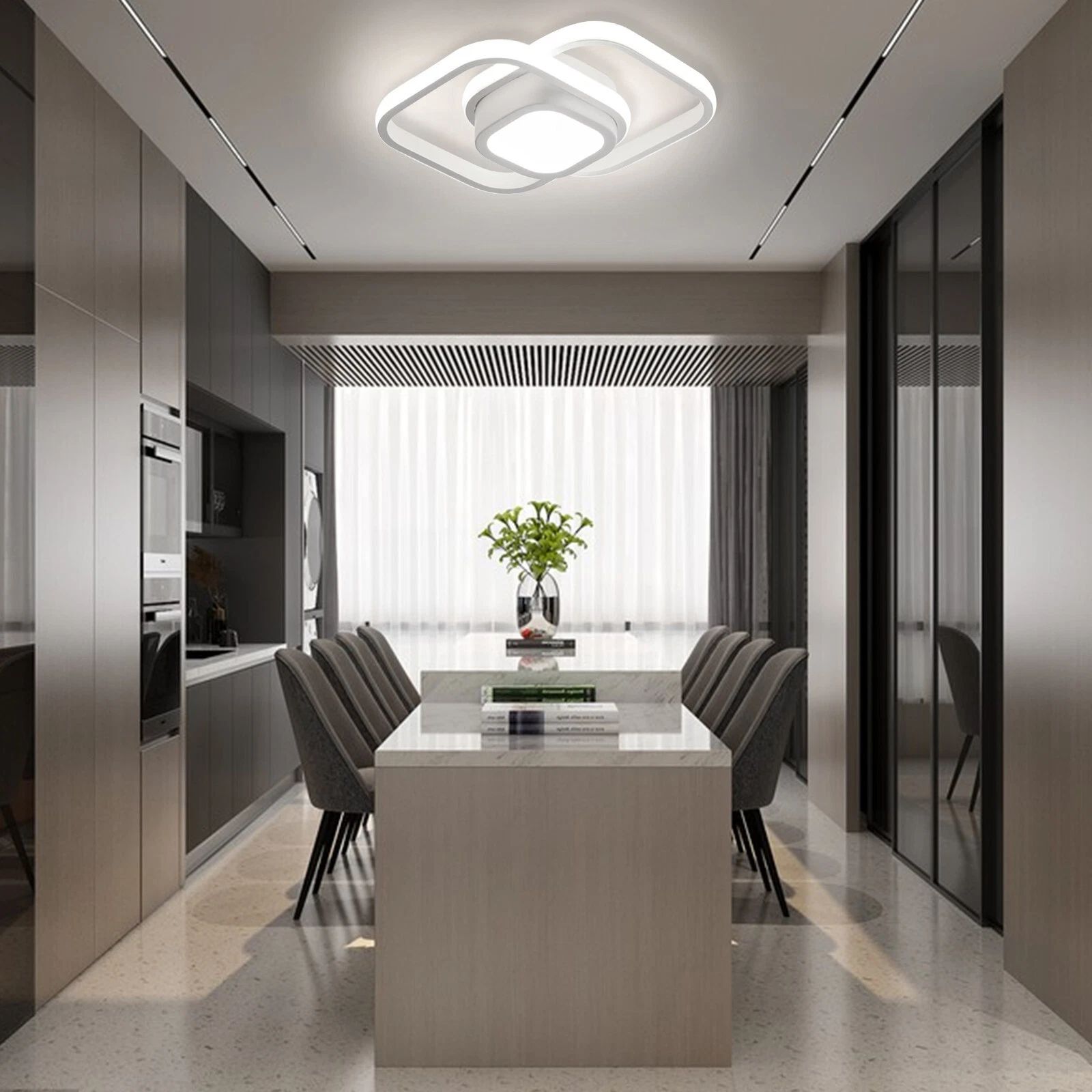 Geometric Square Ring Light Fixture UK
