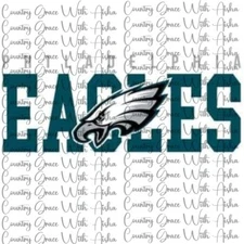 Sublimation Print Eagles Football Ready to Press Paper Ink Heat Transfer