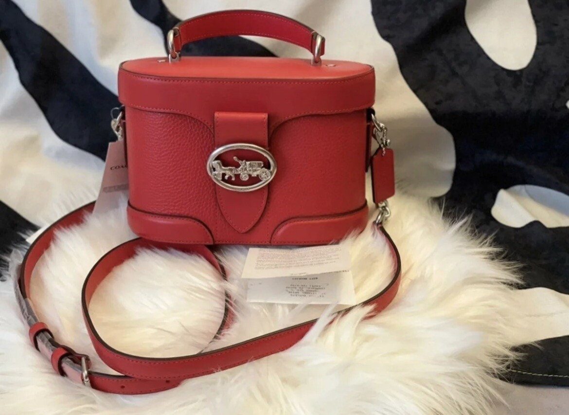 NWT Coach Georgie Gem Crossbody Leather Bright Poppy 5503 | eBay