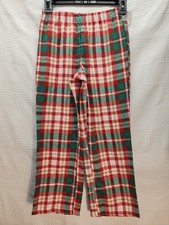 Cuddl Duds Boys Pajamas Pants Plaid Size 8 Medium Pull On Loungwear