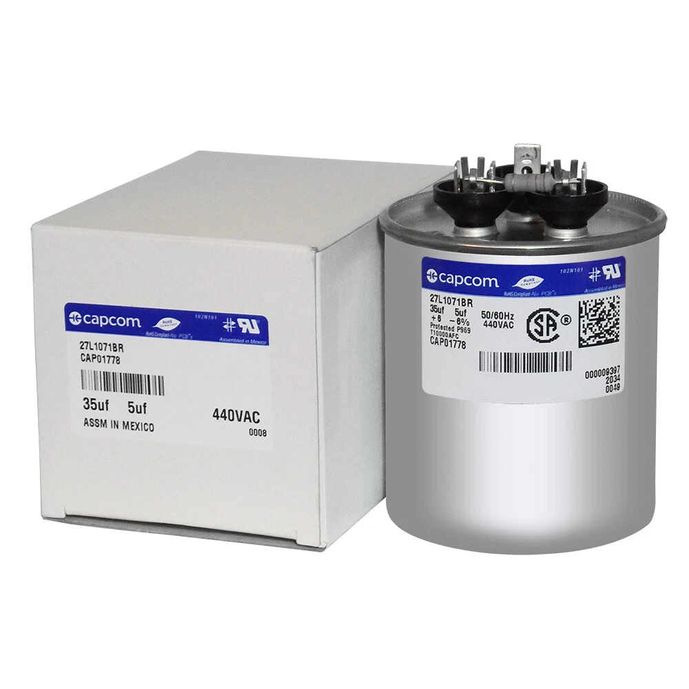 Trane American Standard Capacitor 35/5 uf MFD 440 VAC replaces CPT 