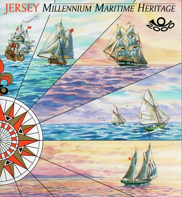 2000 Maritime Heritage Ships Complete Set Folder Jersey N4930