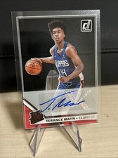 2019-20 Panini Clearly Donruss Terance Mann Rated Rookie Auto 