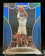 2019-20 Prizm Draft Picks Prizms Blue #63 Rookie Dewan Hernandez Hurricanes