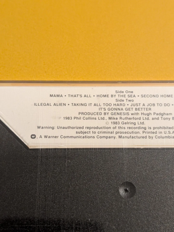 Genesis - Self Titled (1983 Cassette) 80s Phil Collins Progressive Rock - Sealed - Image 4 of 4