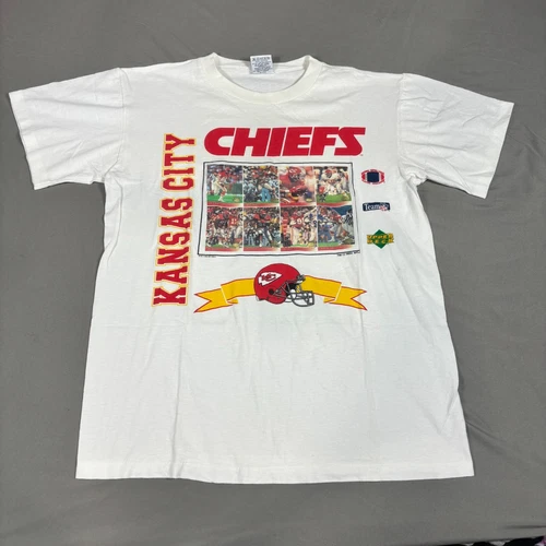 Kansas City Chiefs Shirt Mens L White Short Sleeve NFL Football Sports Tee 90s