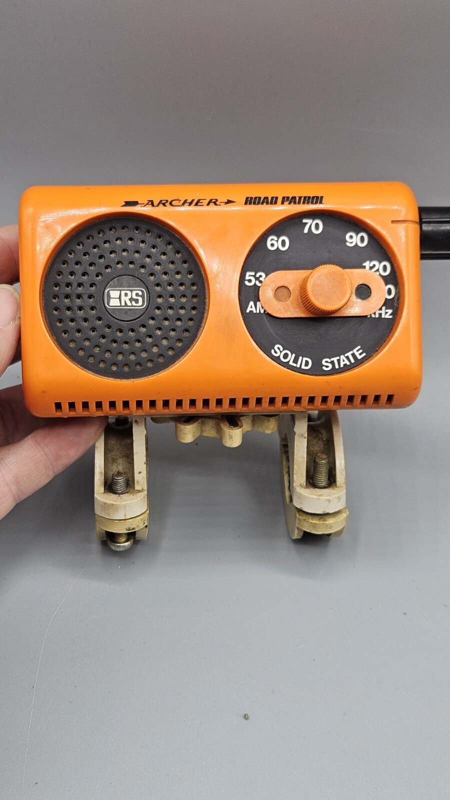 1970s Radio Shack Bicycle Radio With Mount Archer RADIO PATROL *WORKS *