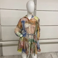 ZIMMERMANN Matchmaker Lantern Mini Dress Women's Size 2P