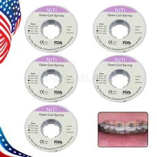 5X Resorte en espiral abierto Niti de ortodoncia Dental Dia.012 pulgadas 914mm