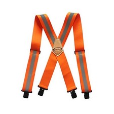 Reflective Safety Suspenders Work Suspenders with Hi Viz Orange Reflective