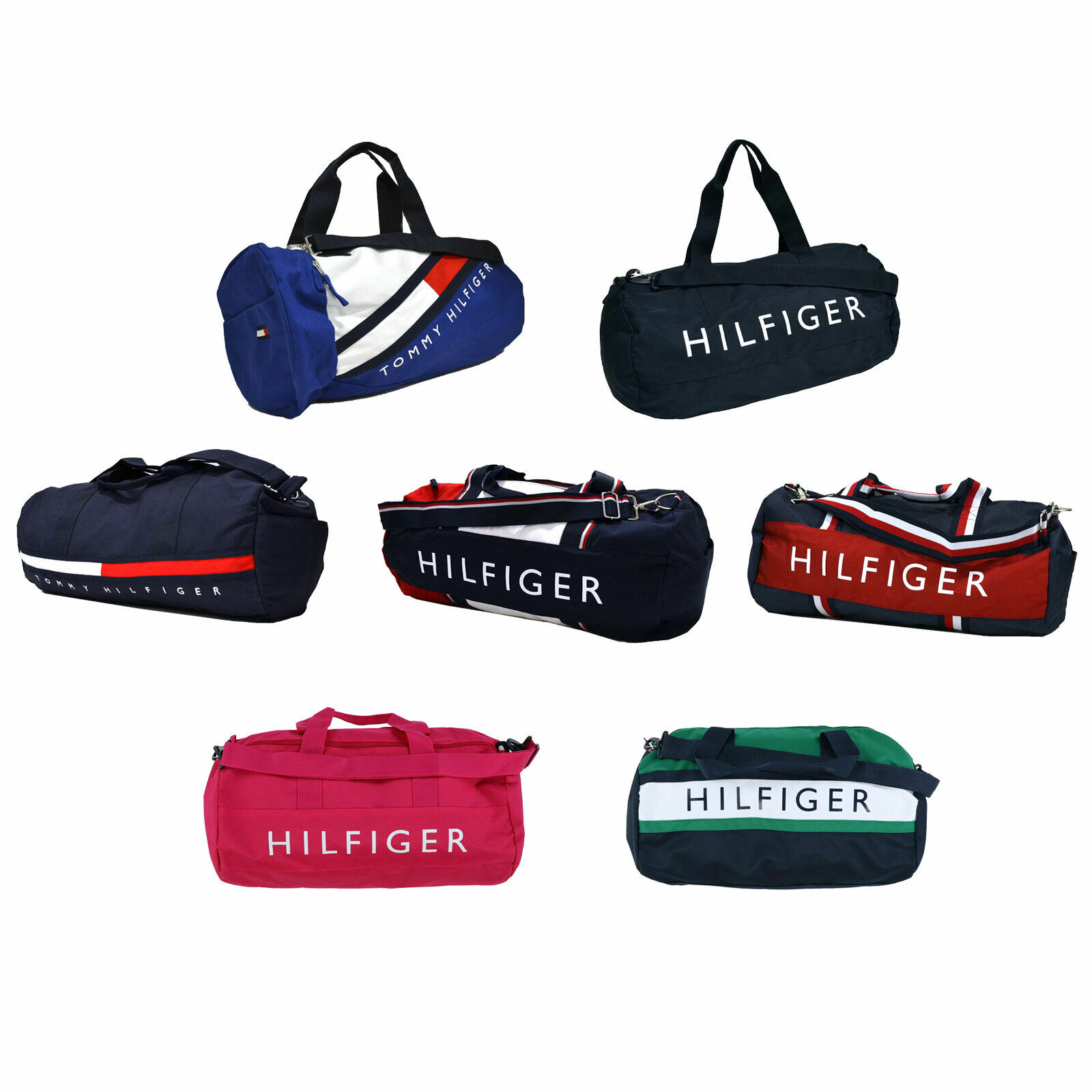 Tommy Hilfiger Duffle Bag Large Duffel Graphic Canvas Tote Bag 