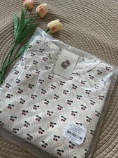 Konges Slojd lin frill set gots cherry motif 5-6Y