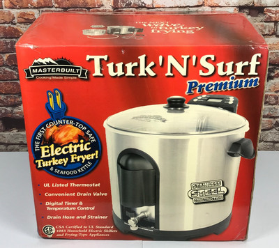 Masterbuilt Turk N Surf 28 Quart Electric Turkey Fryer & Seafood Boil Kettle