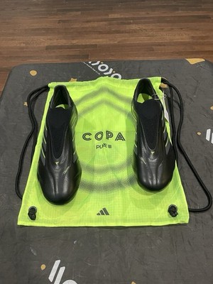 New Men s Sz 7.5 adidas Copa Pure 3 Elite Laceless FG Black Soccer Cleats JS0652