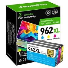 JamesPro 962XL Cyan Magenta Yellow Ink Cartridges for HP OfficeJet Printers