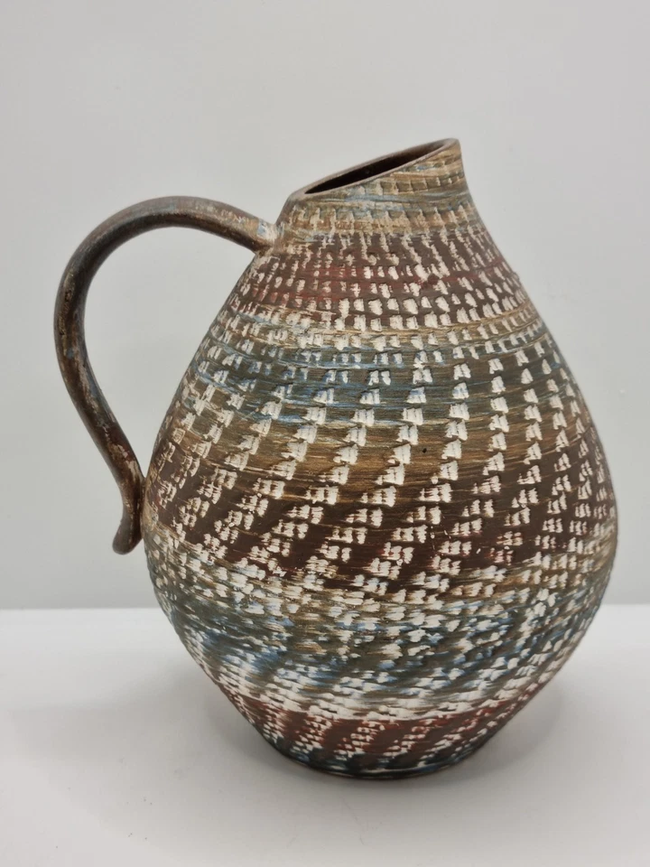 2 Dumler & Breiden Jugs Dee Cee West Germany Studio Pottery Sgraffito Rare VGC - Image 2 of 4