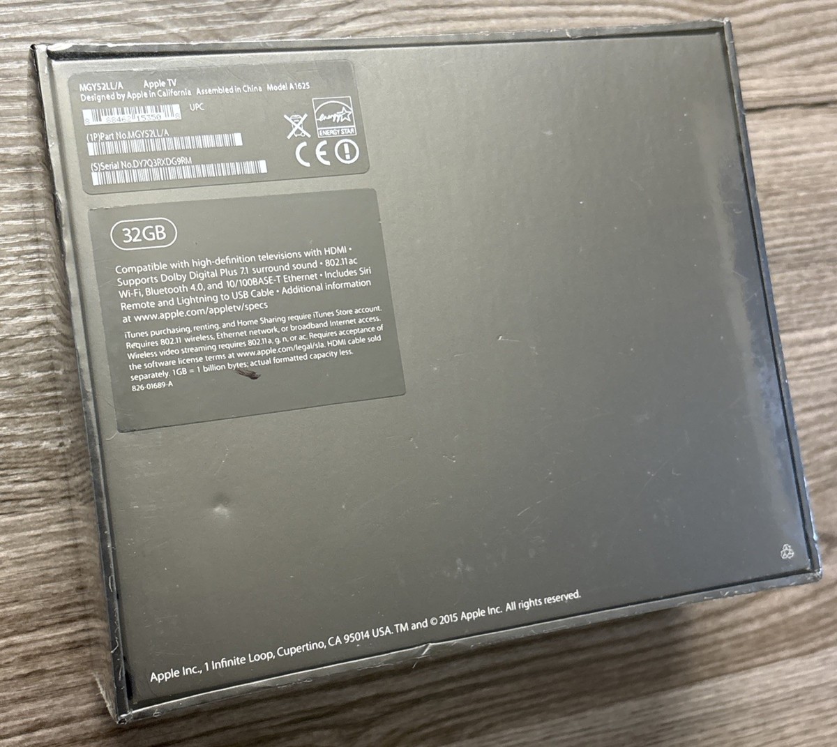 Apple TV HD (4th Generation) A1625 32GB Media Streamer