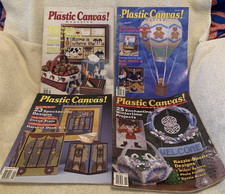 4 Pc Needlecraft Shop Plastic Canvas Magazines 3,9,10,11 Lot 3 - GUC