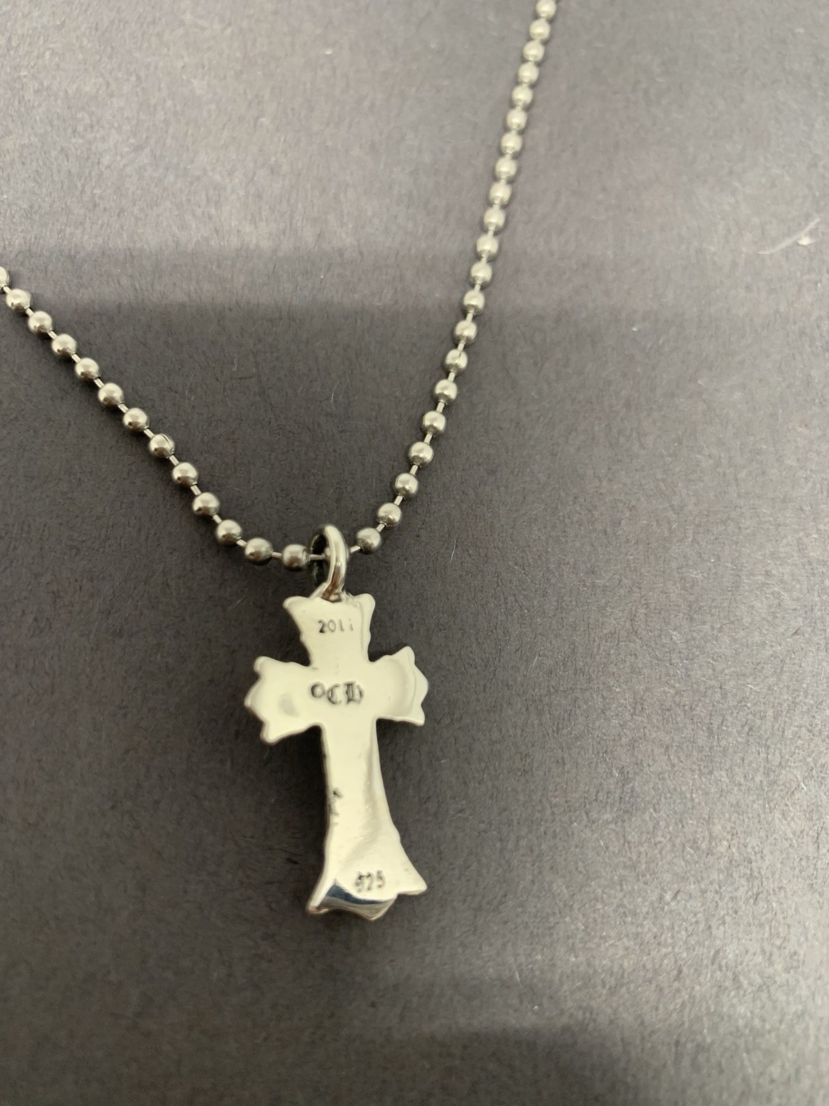 Authentic Chrome Hearts Small Cross Sterling Silv… - image 3