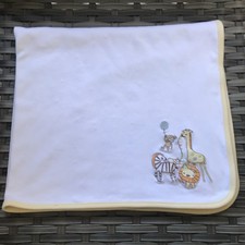 Vintage Gymboree Circus Blanket Monkey Balloon Giraffe Lion Zebra lovey NO TAG