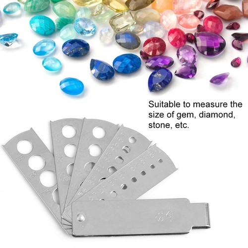 Schmuck Ausrüstung Zubehör Diamant Gem Fan Gauge Stein Messwerkzeug FSK - Bild 3 von 10