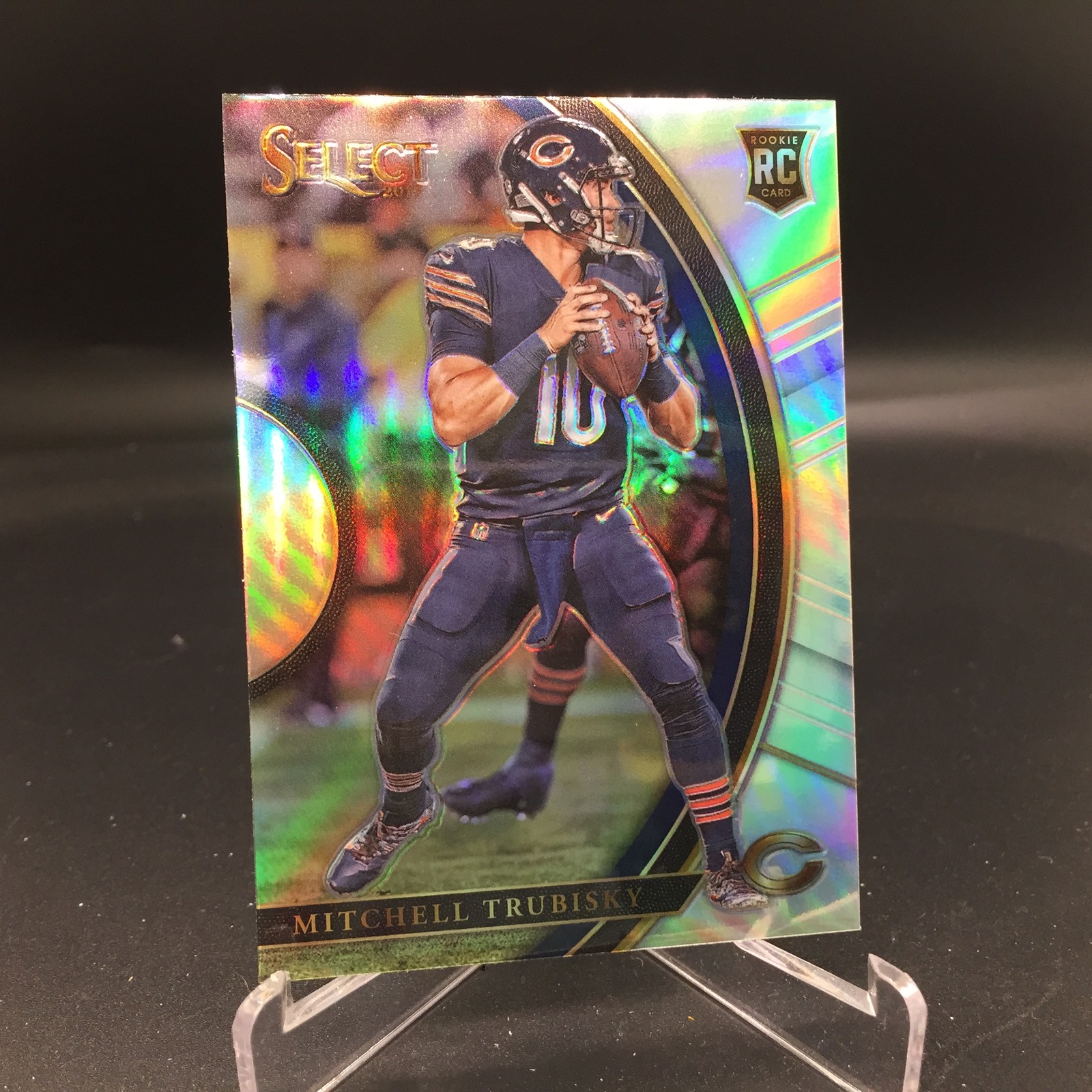 Mitchell Trubisky 2017 Panini Select Silver 72 Chicago Bears Rookie