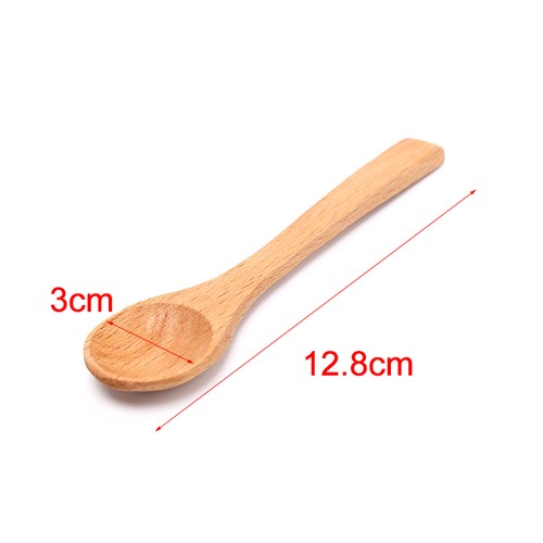 1X Wooden Round Bamboo Spoon Soup Tea Coffee Salt Spoon Kitchen Tools Cutlery! - Picture 3 of 12
